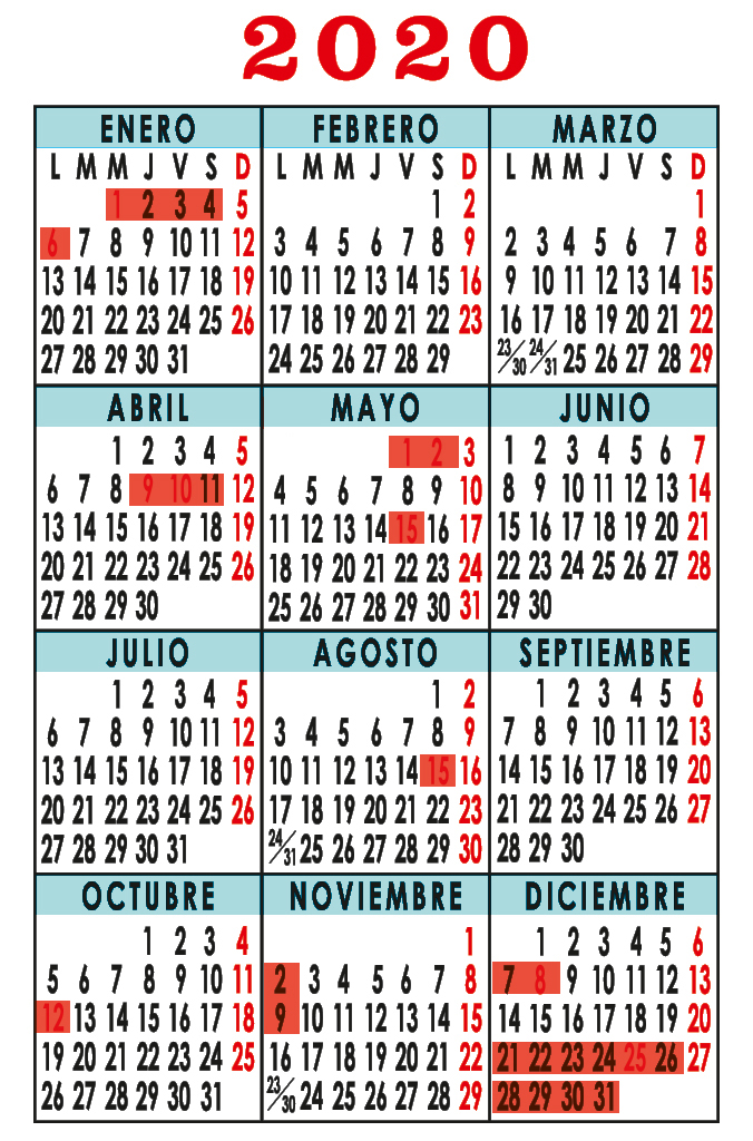 calendario 20